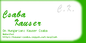 csaba kauser business card